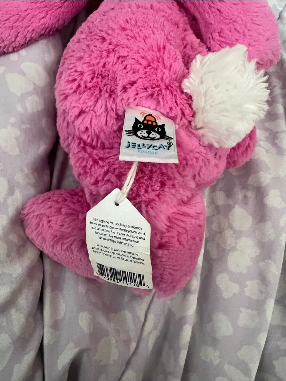 NWT Jellycat Medium Bashful Hot Pink Bunny Retired HTF Authentic